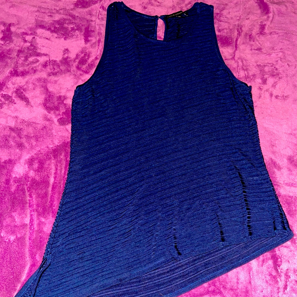 Dark Blue WHBM sleeveless sweater tunic